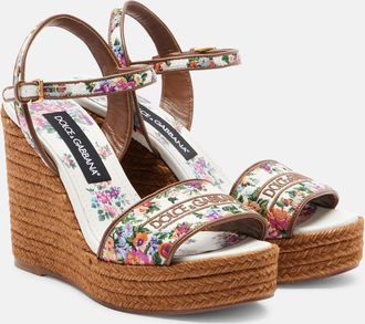 Dolce & Gabbana Floral espadrille wedges