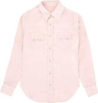 Fortela Toledo Silk Texan Shirt in Pink at Nordstrom, Size 42 Eu