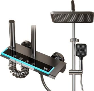 OEM Sistema De Ducha, Pantalla Digital De Temperatura, Cuatro Modos De Flujo De Agua, Gris