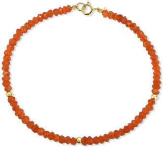 Jewelmak 14K Carnelian Bracelet