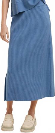 Wishlist Vienna Knit Skirt In Denim Blue