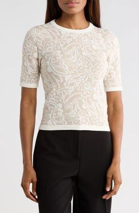 Ramy Brook Adriana Floral Jacquard Sweater in Sandstone Boucle at Nordstrom Rack, Size Xx-Small