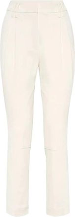 Brunello Cucinelli Brunello Cucinelli, Slim-fit Trousers, female, White, Size: 2XS Elegant Womens Trousers