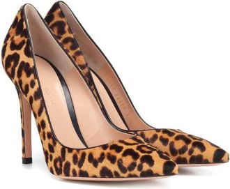 Gianvito Rossi Gianvito leopard-print calf hair pumps Size 38.5