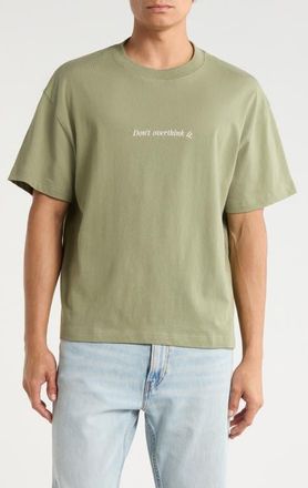 Honor The Gift Dont Overthink It Graphic T-Shirt in Sage at Nordstrom, Size Xx-Large