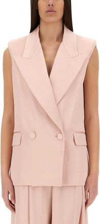 Nina Ricci Double-Breasted Sleeveless Jacket