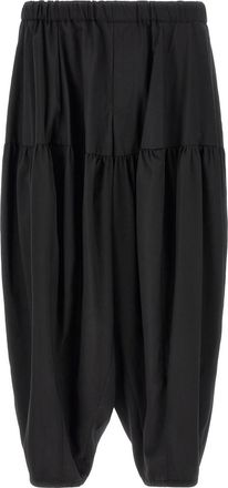 Comme Des Gar&ccedil;ons Black Barrel Leg Pants
