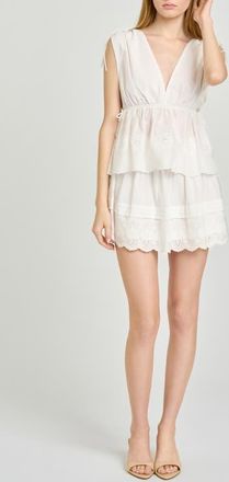Wayf x Hannah Lovey Porter Goldie Cotton Eyelet Top (Nordstrom Exclusive) in Ivory at Nordstrom, Size X-Small