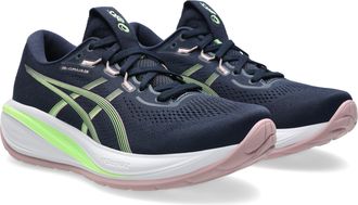Asics Laufschuh ASICS GEL-CUMULUS 28, Damen, Gr. 37,5, midnight, illuminate gr&uuml;n, Synthetik, Schuhe Laufschuh, sportlicher Stil, leicht profiliertes Laufsoh