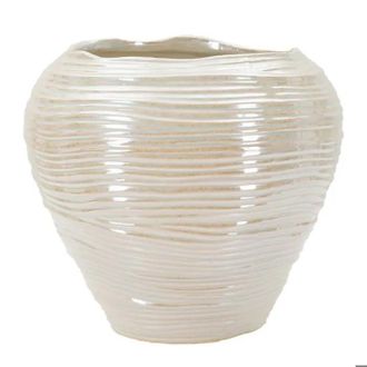 Mauro Ferretti Jarr&oacute;n Decorativo Mauro Ferretti Redondo Perla 27x24 Cm