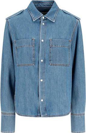 Darkpark Darkpark, Dames, Overhemden, Blauw, Maat: XS Katoen