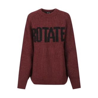 Rotate ROTATE Birger Christensen - Jersey con cuello redondo y logo en el frontal - Knitwear - Mujer - Rojo - XS