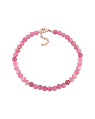 Rina Limor Silver 6.00 Ct. Tw. Pink Tourmaline Beaded Bracelet