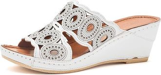 Spring Step Labarnas Womens Sandals White : EU 41 (US Womens 9.5-10) M, Leather