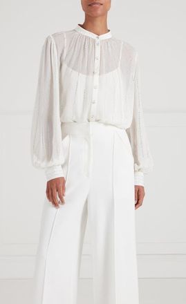 Temperley London Villanelle Shirt in Ivory at Nordstrom, Size 10