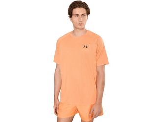 Under Armour Tech Textured Short Sleeve T-Shirt Mens Workout Orange Bloc/Castlerock : 2XL