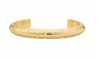 ASHA Loulou Sparkle Cuff In Gold