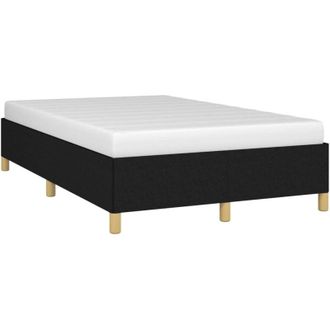 vidaXL Estructura De Cama Sin Colch&oacute;n Tela Negro 120x200 Cm Vidaxl