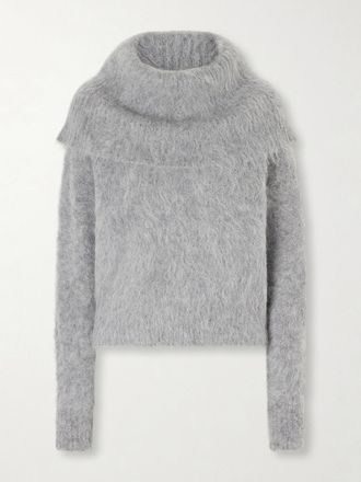 Toteme Pullover In Misto Alpaca Con Collo A Imbuto - Grigio