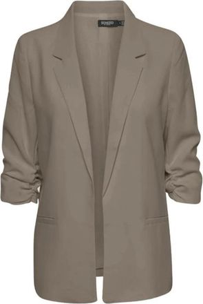 Soaked In Luxury Elegante Blazer met &frac34; Mouwen - Dames - Blazers - Beige - XS - Jassen