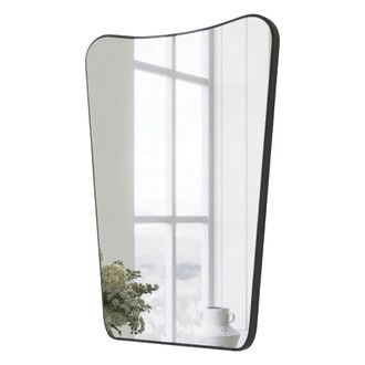 Dmora Espejo Pascelupo, Forma Rectangular, Tipo De Pared, Estructura Transparente, 50x70h Cm Negro