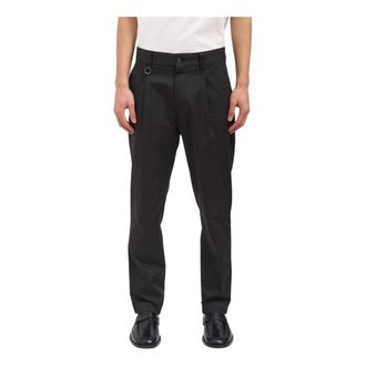 Paolo Pecora Slim-fit Trousers, male, Black, Size: XL Pantalone in Cotone e Lycra