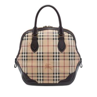 Burberry Pre-owned Satchel - Dames - Vintage Handtas - Beige - ONE Size - Leer - Vintage