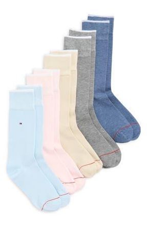 Tommy Hilfiger 5-Pack Dress Socks in Light Pink Assorted at Nordstrom Rack