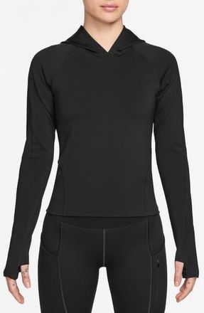 Nike Universa Dri-FIT Hooded Long-Sleeve Top in Black at Nordstrom Rack, Size Large