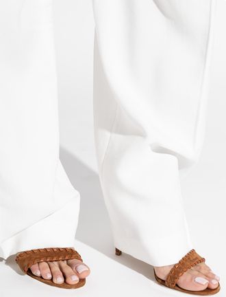 Gianvito Rossi Suede Heeled Sandals, Womens, Brown