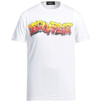 Dsquared2 Wall Tag Logo Wit T-shirt
