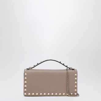 Valentino Garavani Rockstud pink powder chain wallet