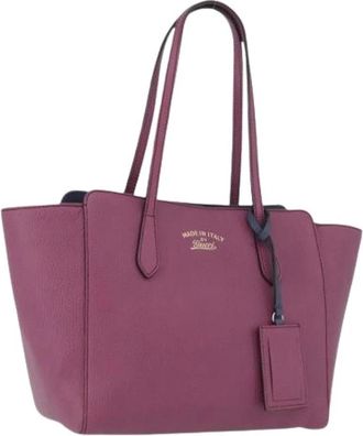 Gucci Pre-owned Vintage Tote Bag - Dames - Vintage Shopper - Roze - ONE Size - Leer - Vintage