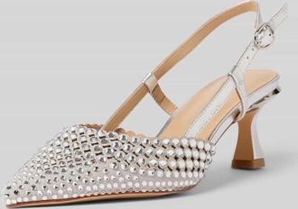 Alma En Pena Pumps mit Ziersteinbesatz in Silber, Gr&ouml;&szlig;e 36
