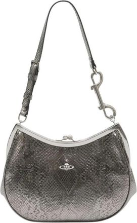 Vivienne Westwood Shoulder Bags, female, Gray, Size: ONE SIZE Charm Frame Shoulder Bag