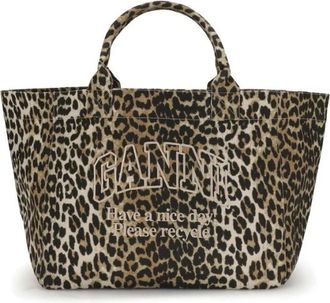 Ganni Stijlvolle zakprint Shopper tas - Dames - Shoppers - Veelkleurig - ONE Size - Katoen - Tassen