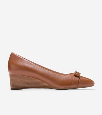 Cole Haan Womens Go-To Malta Bow Wedges - Brown Size 10.5