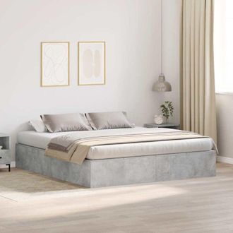 vidaXL vidaXL Struttura letto con contenitore Grigio cemento 180 x 200 cm