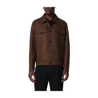 Harris Wharf London Jassen, Heren, Bruin, 2Xl, Wol, Western Jacket