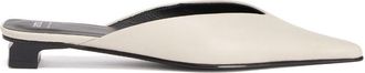 Ami point-toe leather mules - women - Calf Leather/Calf Leather/Lambskin - 36 - Neutrals