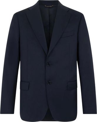 Brooks Brothers Jassen, Heren, Blauw, M, Wol, Performance Twill Virgin Wool Blazer