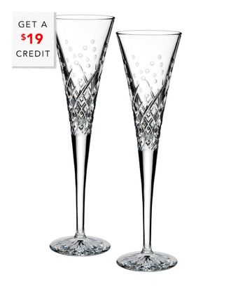 Waterford Happy Celebrations Toast Flute With $20 Credit