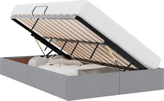 vidaXL Estructura De Cama Ottoman Gris Claro 120 X 200 Cm Tela Vidaxl