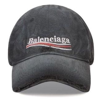 Balenciaga Political Campaign Destroyed Cap Black 661884410B21077