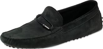 Tod's braided suede loafers - men - Suede/Rubber/Leather - 10 - Black