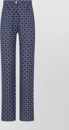 Givenchy monogram high-waist straight leg jeans