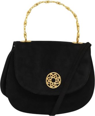 Celine Handbag Suede Black Suede Handbag (Pre-Owned)