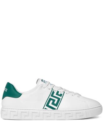 Versace Greek lace-up sneakers - White