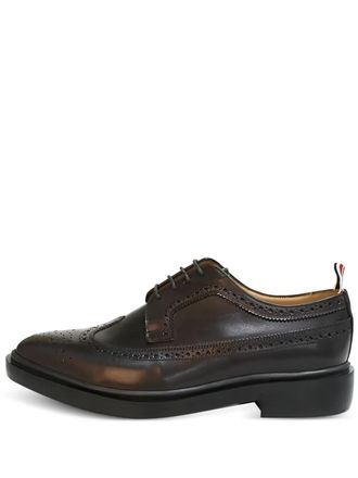 Thom Browne Stringate con dettaglio brogue - Marrone