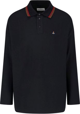 Vivienne Westwood Black Piqu&eacute; Cotton Polo Shirt